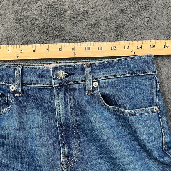 Everlane Raw-Hem Crop Light Bleach Wash Straight Ankle Leg Jeans Women's Size 29 - Picture 6 of 10